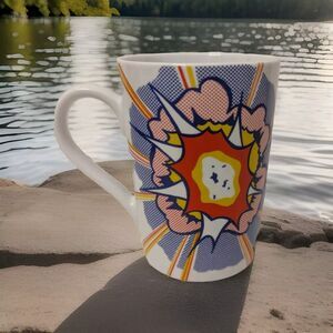 ROY LICHTENSTEIN EXPLOSION MUG FROM MUSEUM OF MODERN ART 12 OZ 4.5” MOMA 2015